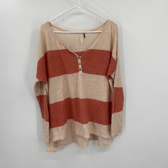 Free People Sweaters - Free People Pink Striped Sweater XS 